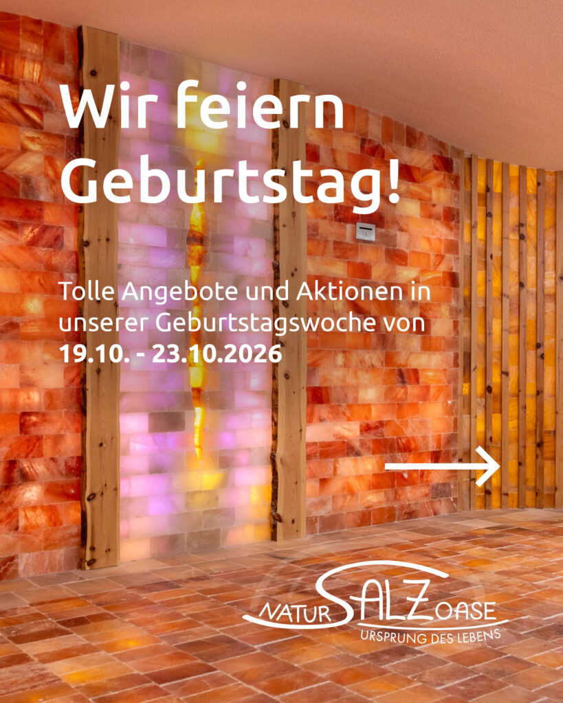 Bild mit Hinweis zum Geburtstag von Natursalzoase